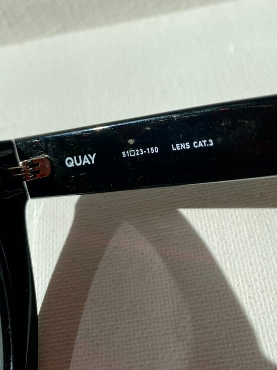 QUAY Australia After Hours Sunglasses Black Frame Smoke Lens ($95 New)